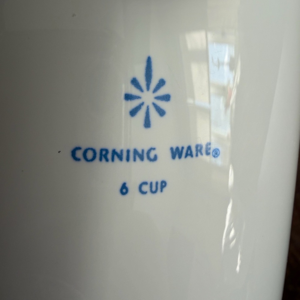 Vintage Corningware White and Blue Cornflower Coffee Tea Pot NO PLUG!!! 6 Cups - Picture 6 of 15